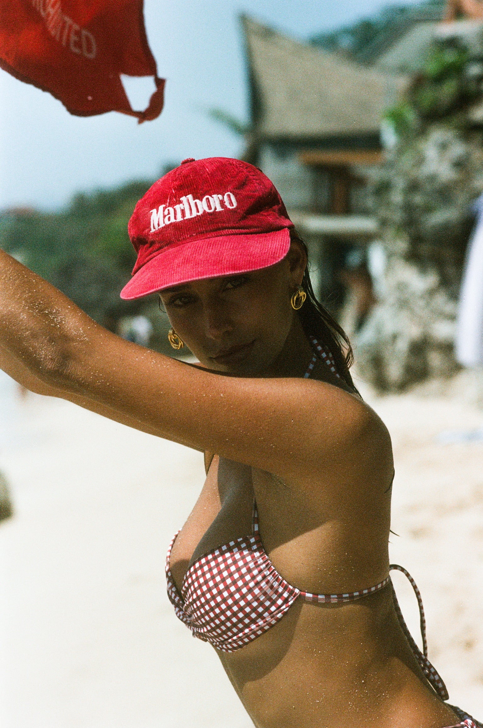 Ria Bandeau: Red gingham