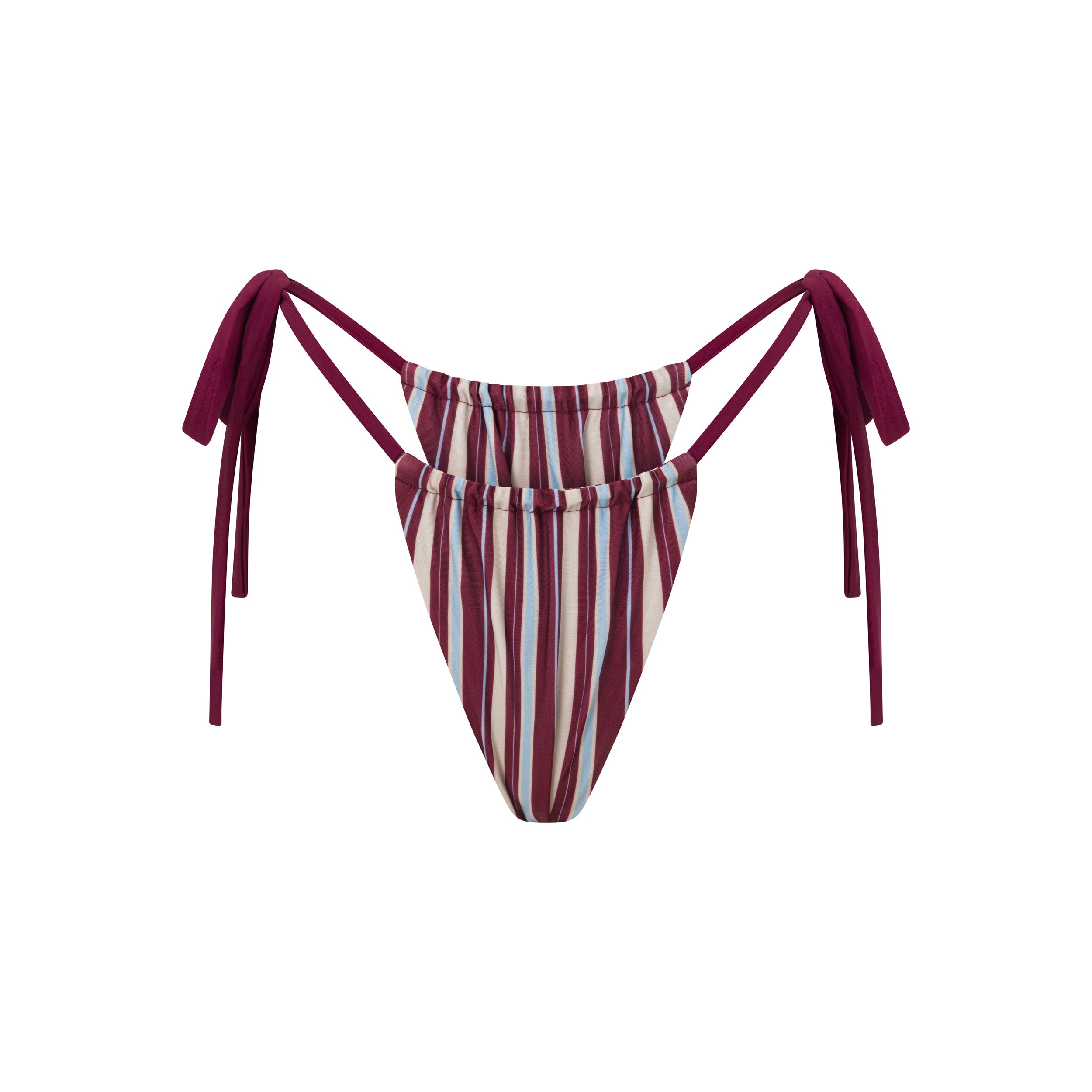 Kora bottom: burgundy stripe